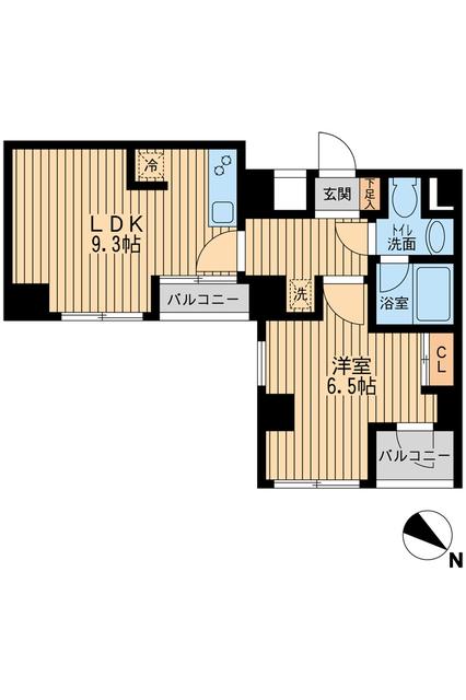 ユニフォート目黒中町 0109号室の間取り図